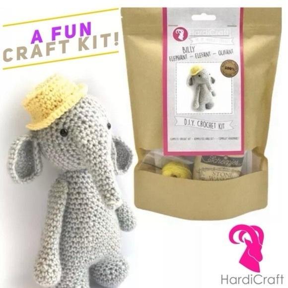 HardiCraft DIY Crochet Kit “Billy Elephant” New Netherlands - Picture 1 of 4